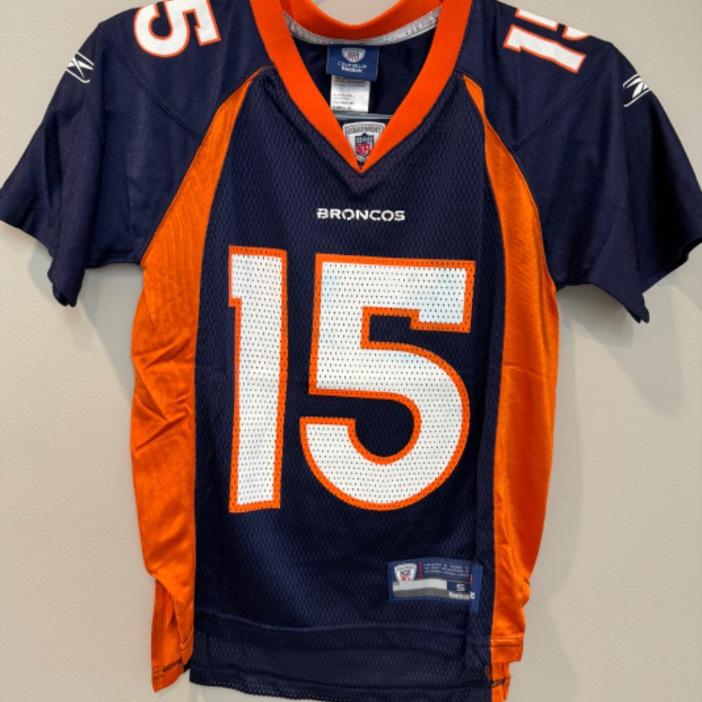 Denver Broncos Tebow NFL Jersey Blue Orange Youth Small - Picture 4 of 4
